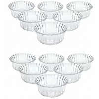 KIT 12 TIGELAS BOWL 250ML LYOR DE VIDRO