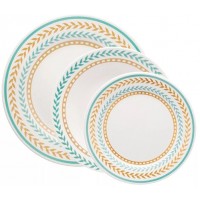 JOGO DE PRATOS 6 PE&Ccedil;AS OXFORD RASO E FUNDO