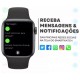 RELOGIO SMARTWATCH TELA INFINITA PULSEIRA SILICONE C/ BLUETOOTH NFC