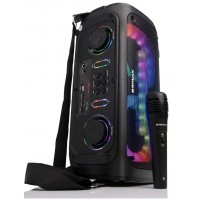 CAIXA DE SOM AMPLIFICADA 400W MP3 C/ BLUETOOTH USB SD AUX E MICROFONE