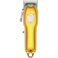 MAQUINA DE CORTAR CABELO KEMEI 12MM 10W C/ 4 PENTES BIVOLT - DOURADO
