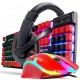 KIT GAMER TECLADO SEMI MECANICO + MOUSE  +FONE USB RGB KNUP