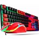 KIT GAMER TECLADO SEMI MECANICO + MOUSE  +FONE USB RGB KNUP