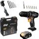FURADEIRA E PARAFUSADEIRA IMPACTO 3.8 A BATERIA WAP C/ MALETA KIT BROCAS E BITS BIVOLT