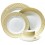 JOGO DE JANTAR 20 PC LUXX GOLD EM PORCELANA - BRANCO