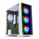 GABINETE ATX MANCER MID TOWER C/ 4 FANS LATERAL VIDRO - BRANCO