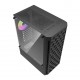 GABINETE GAMER ATX AIGO MID TOWER C/ 4 FANS LATERAL VIDRO - PRETO