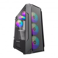GABINETE GAMER ATX AIGO MID TOWER C/ LATERAL VIDRO - PRETO