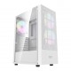 GABINETE GAMER ATX AIGO MID TOWER C/ 3 FANS LATERAL VIDRO - BRANCO