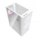 GABINETE GAMER ATX AIGO MID TOWER C/ 3 FANS LATERAL VIDRO - BRANCO