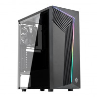 GABINETE GAMER ATX TGT MID TOWER RGB C/ 3 FANS LATERAL ACRILICO - PRETO