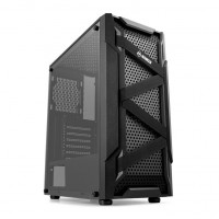 GABINETE GAMER ATX MANCER MID TOWER RGB C/ 3 FANS LATERAL VIDRO - PRETO