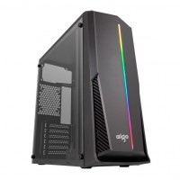 GABINETE GAMER ATX AIGO MID TOWER C/ LATERAL ACRILICO - PRETO