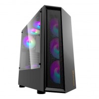 GABINETE GAMER ATX AIGO MID TOWER C/ LATERAL ACRILICO - PRETO