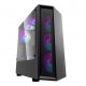 GABINETE GAMER ATX AIGO MID TOWER C/ LATERAL ACRILICO - PRETO