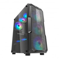 GABINETE GAMER ATX AIGO MID TOWER C/ LATERAL ACRILICO - PRETO