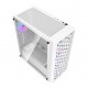 GABINETE GAMER ATX AIGO MID TOWER RGB C/ 4 FANS LATERAL VIDRO - BRANCO