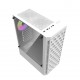 GABINETE GAMER ATX AIGO MID TOWER C/ 4 FANS LATERAL VIDRO - BRANCO