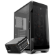 GABINETE GAMER ATX MID TOWER C/ LATERAL VIDRO E FONTE MANCER 600W - PRETO