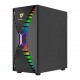 GABINETE GAMER ATX THUNDERX3 MID TOWER C/ 1 FAN LATERAL VIDRO - PRETO