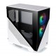 GABINETE GAMER ATX THERMALTAKE MINI TOWER C/ 2 FANS LATERAL VIDRO - BRANCO E PRETO