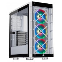 GABINETE GAMER ATX CORSAIR MID TOWER RGB C/ LATERAL VIDRO - BRANCO