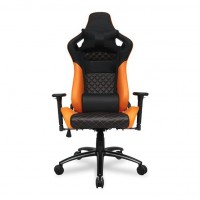 CADEIRA GAMER COUGAR RECLINAVEL C/ APOIO BRA&Ccedil;OS - PRETO E LARANJA