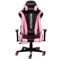 CADEIRA GAMER MAXRACER RECLINAVEL C/ APOIO BRA&Ccedil;OS - ROSA