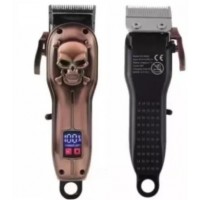 MAQUINA DE CORTAR CABELO WMARK TRANSPARENTE 12MM C/ 5 PENTES BIVOLT - AMARELA