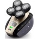 BARBEADOR ELETRICO SEM FIO C/ 5 CABEÇAS BIVOLT - PRETO E ROSE