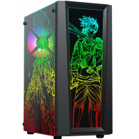 GABINETE GAMER RGB MID TOWER C/ VIDRO TEMPERADO E 1 FAN
