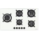 COOKTOP A GAS TRAMONTINA 5 BOCAS VIDRO C/ ACENDIMENTO AUTOMATICO - BRANCO