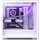 GABINETE GAMER ATX MID TOWER C/ LATERAL E FRONTAL VIDRO 3 FANS RGB - BRANCO