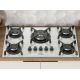 COOKTOP A GAS ITATIAIA 5 BOCAS VIDRO C/ ACENDIMENTO AUTOMATICO BIVOLT - BRANCO