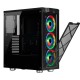 GABINETE GAMER ATX CORSAIR MID TOWER C/ 3 FANS LATERAL FRONTAL VIDRO - PRETO