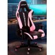 CADEIRA GAMER MAXRACER RECLINAVEL C/ APOIO BRAÇOS - ROSA