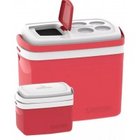 CAIXA COOLER TERMICO SOPRANO 32L E CAIXA 5L - VERMELHA