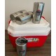 KIT CAIXA TERMICA COOLER 42L C/ 4 COPOS TERMICOS - VERMELHO