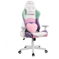 CADEIRA GAMER TECHNI SPORT RECLINAVEL GIRATORIA - LILAS VERDE E BRANCA