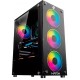 GABINETE GAMER ATX HAYOM MID TOWER RGB C/ 4 FANS LATERAL VIDRO - PRETO