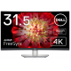 MONITOR LED DELL 31.5 POL UHD 4K CURVO 60HZ C/ HDMI DP