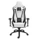 CADEIRA GAMER ALPHA GIRATORIA C/ APOIO BRAÇOS - PRETO E BRANCO