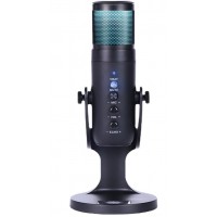 MICROFONE DE MESA CONDENSADOR USB RGB C/ SUPORTE CONTROLE DE VOLUME USB C
