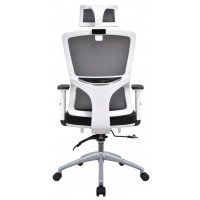 CADEIRA DE ESCRITORIO ERGONOMICA GIRATORIA C/ APOIO CABE&Ccedil;A - BRANCA