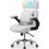 CADEIRA DE ESCRITORIO GIRATORIA YAMA C/ APOIO LOMBAR E CABEÇA - BRANCA