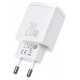 FONTE CARREGADOR MINI TURBO BASEUS 20W USB C/ USB C - BRANCO