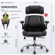 CADEIRA DE ESCRITORIO PRESIDENTE YAMASORO GIRATORIA C/ APOIO CABEÇA LOMBAR