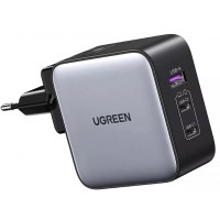 FONTE CARREGADOR TOMADA 65W UGREEN TURBO 3X1 C/ 2 USB C