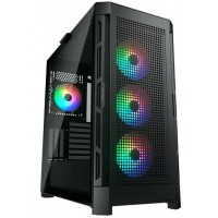GABINETE GAMER COUGAR RGB LATERAL VIDRO TEMPERADO C/ 4 FANS - PRETO