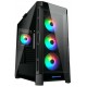 GABINETE GAMER COUGAR RGB LATERAL VIDRO TEMPERADO C/ 4 FANS - PRETO